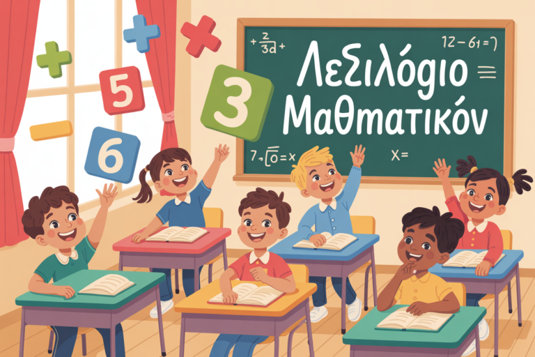 λεξιλόγιο μαθηματικών - βασικοί μαθηματικοί όροι για παιδιά