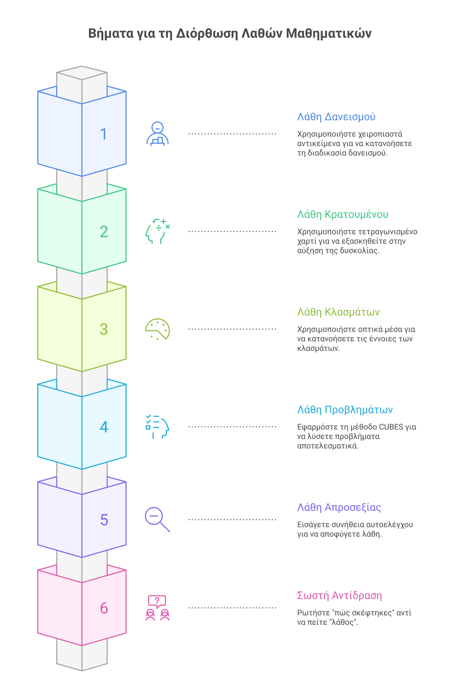 λάθη μαθηματικά παιδιά infographic
